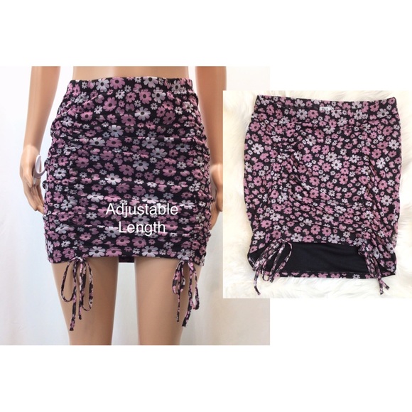 J for Justify 2Pc Floral Ruched Top & Mini Skirt Set - Picture 6 of 12